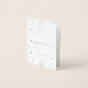 Minimalistisk guld folie jul folierat kort
