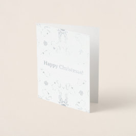 Minimalistisk guld folie jul folierat kort