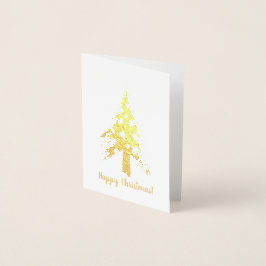 Minimalistisk guld folie jul folierat kort