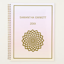 Minimalistisk Guld Mandala-plan