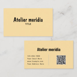 Minimalistisk guld  med QR-kod Visitkort