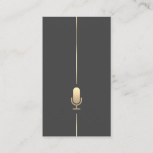 Minimalistisk Guld-mikrofon Visitkort