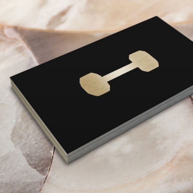 Minimalistisk Guld-minibell för tränare med person Visitkort (Skapare uppladdad)