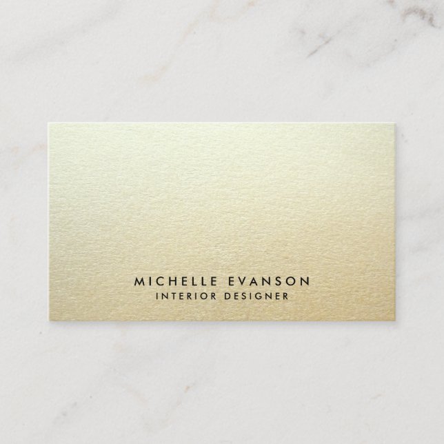 Minimalistisk Guld Ombre-utseende enkel Profession Visitkort (Framsida)