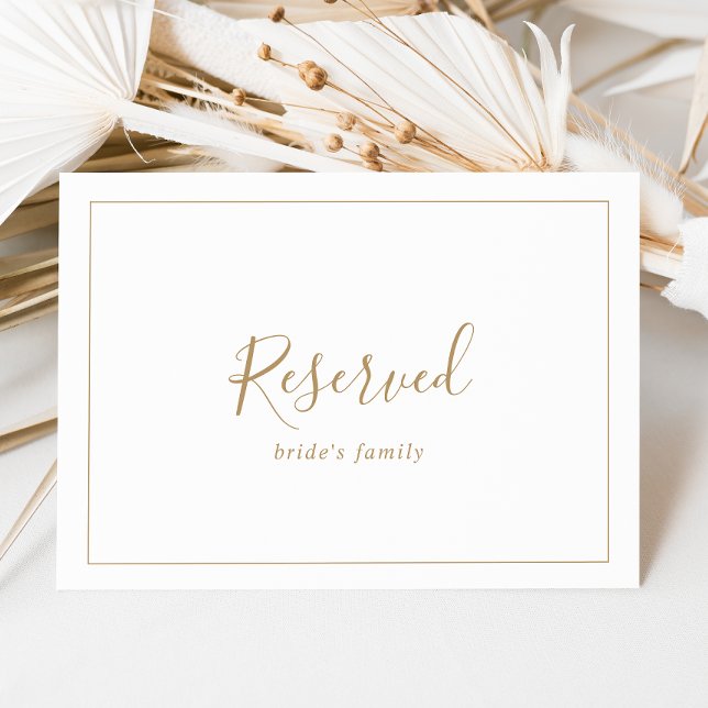 Minimalistisk Guld Reserverad Skylt (Skapare uppladdad)