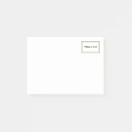 Minimalistisk guldramnamn post-it block