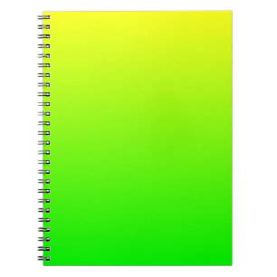 Minimalistisk gulgrön gradient anteckningsbok med spiral