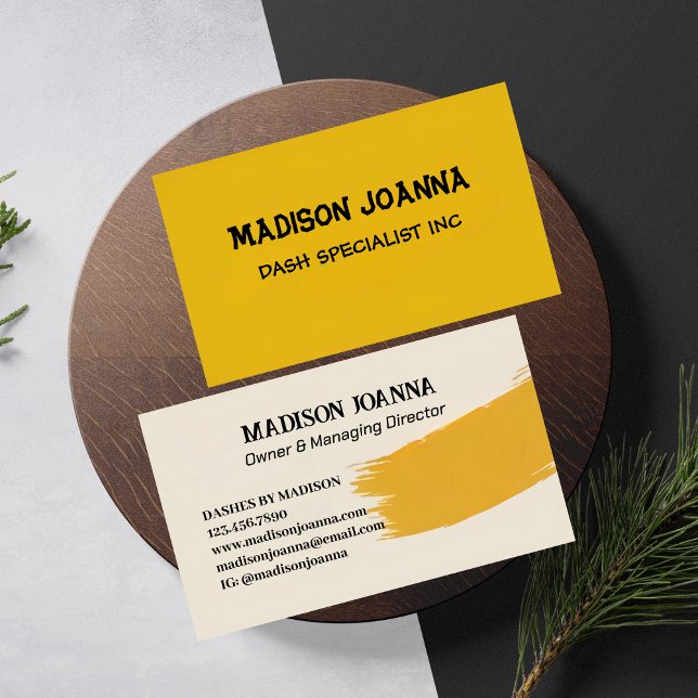 Minimalistisk Gult av elegantens Professionell Visitkort (Skapare uppladdad)