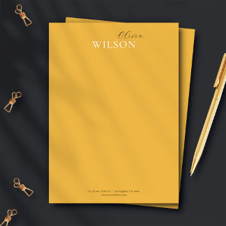 Minimalistisk Gult av skripttypsmodell Anteckningskort