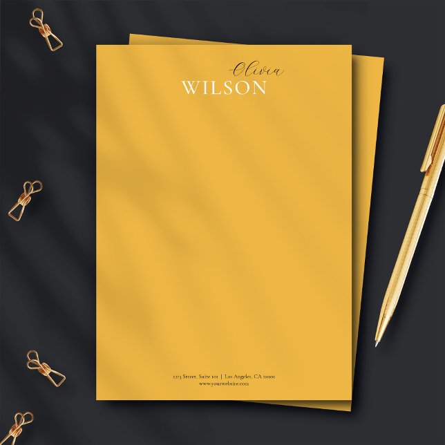 Minimalistisk Gult av skripttypsmodell Anteckningskort (Skapare uppladdad)