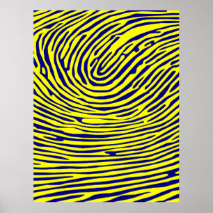 Minimalistisk gult för fingeravtryck poster