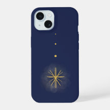 Minimalistisk Gult som tappar Star Blue Phone Case