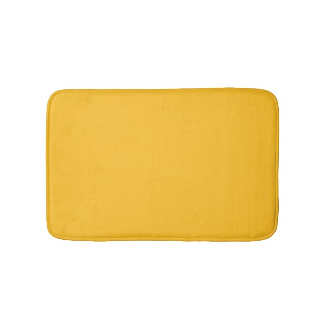 Minimalistisk gyllene gult solid vanlig modern chi badrumsmatta (Framsidan)