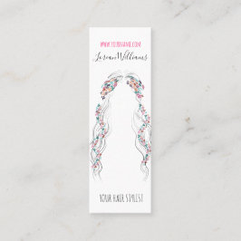 Minimalistisk Hairstylist Bride Vågigt Hair Chic B Mini Visitkort