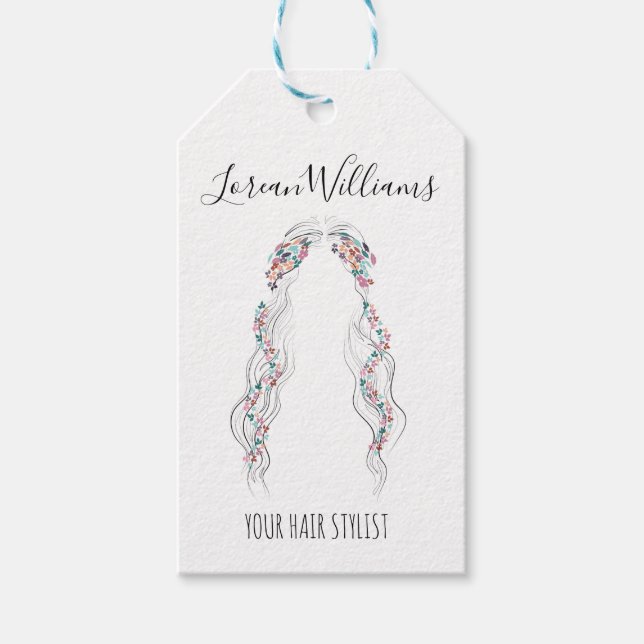 Minimalistisk Hairstylist Bride Vågigt Hair Chic B Presentetikett (Framsidan)