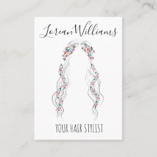 Minimalistisk Hairstylist Bride Vågigt Hair Chic B Visitkort