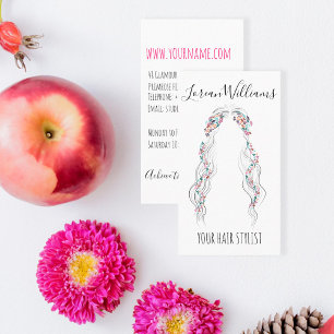 Minimalistisk Hairstylist Bride Vågigt Hair Chic B Visitkort