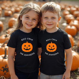 Minimalistisk Halloween Boo-besättning - Personlig T Shirt