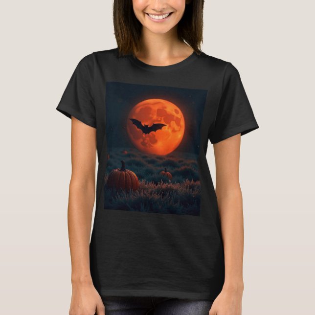 Minimalistisk Halloween Fladdermus Tapet 🌙 T Shirt (Framsida)