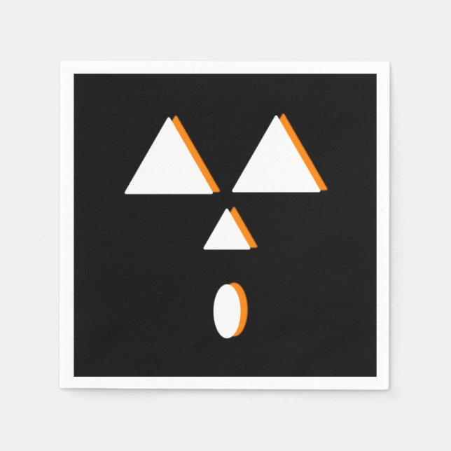Minimalistisk Halloween-pumpa snidningsfest Pappersservett (Framsidan)