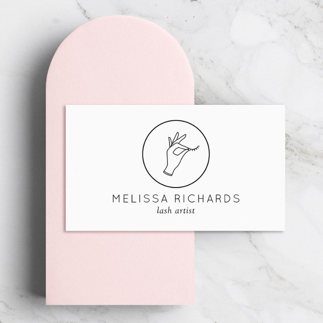Minimalistisk hand- och tankstreck Logotyp Makeup- Visitkort (Skapare uppladdad)