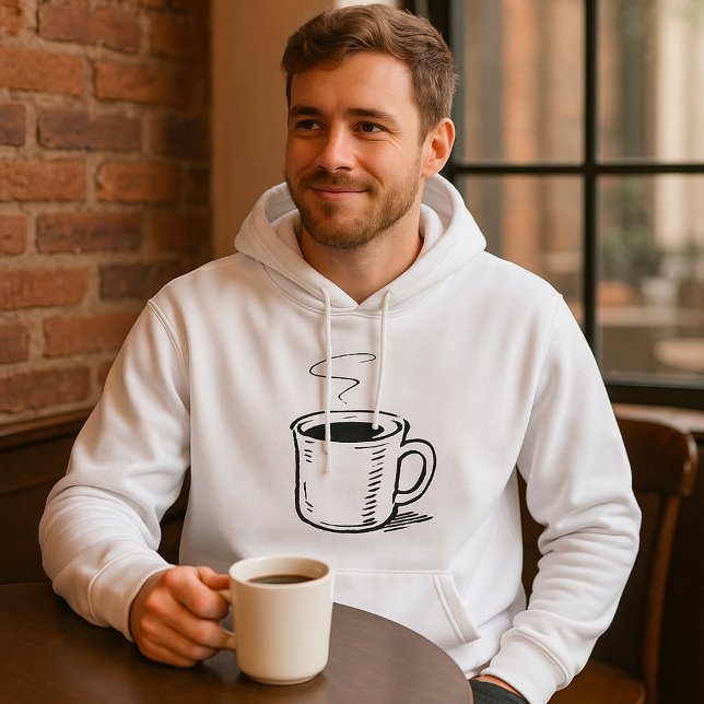 Minimalistisk hand plockade-Mugg-kaffeskalk Hoodie (Skapare uppladdad)