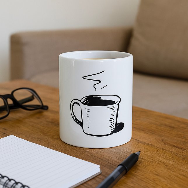 Minimalistisk hand plockade-Mugg-kaffeskalk Kaffemugg (Skapare uppladdad)