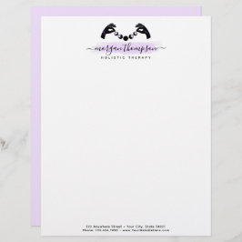 Minimalistisk Händer & Måne-fas Metaphysical Reiki Brevhuvud