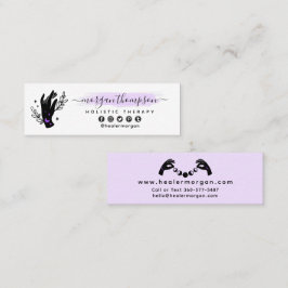 Minimalistisk Händer & Måne-fas Metaphysical Reiki Mini Visitkort