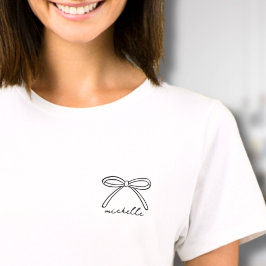 Minimalistisk Handritad Bågnamn T Shirt