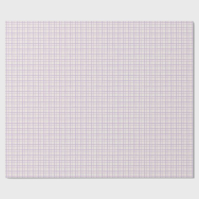 Minimalistisk Handritad Ostadig Rutig Kontroll Lil Presentpapper (Platt)