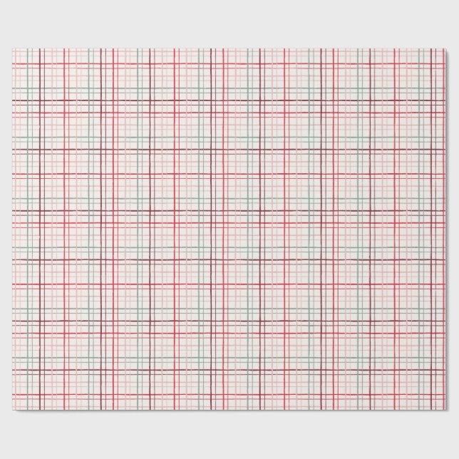 Minimalistisk Handritad Ostadig Rutigt Rutigt Fler Presentpapper (Platt)