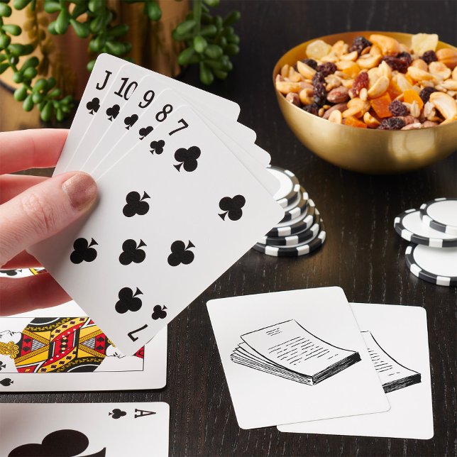 Minimalistisk handritad trave papper casinokort (Skapare uppladdad)