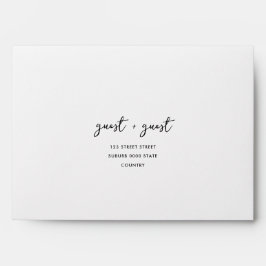 Minimalistisk Handritad Whimsical Doodle Bröllop