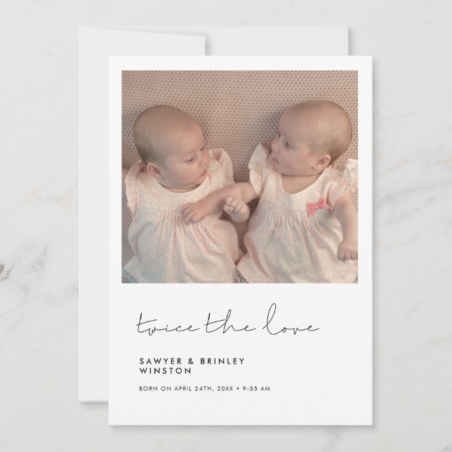 Minimalistisk handskriven bild Två gånger i twilli Meddelande (Framsida)