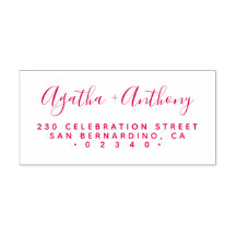 Minimalistisk handskriven Bröllop-Returadress