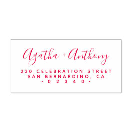 Minimalistisk handskriven Bröllop-Returadress Självfärgande Stämpel