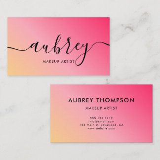 Minimalistisk handskriven kalligrafi | Anpassad Visitkort
