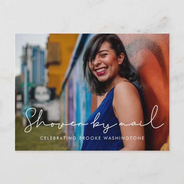 Minimalistisk handskriven Möhippa per e-postfoto Vykort (Framsida)