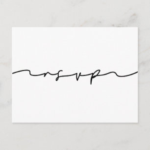 Minimalistisk handskriven OSA Vykort