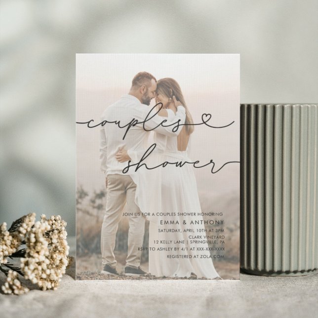 Minimalistisk handskriven Par Inbjudningar (Skapare uppladdad)