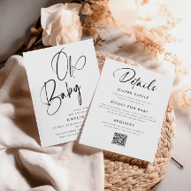 Minimalistisk handskriven skript allt i en QR-kod