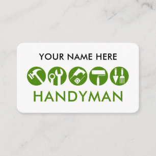 Minimalistisk handyman-verktygsikon visitkort