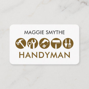 Minimalistisk handyman-verktygsikon visitkort