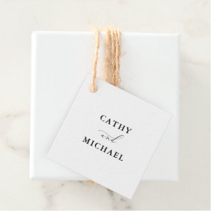 Minimalistisk Hanging för elegant-skript Bröllop Gåvor Etiketter