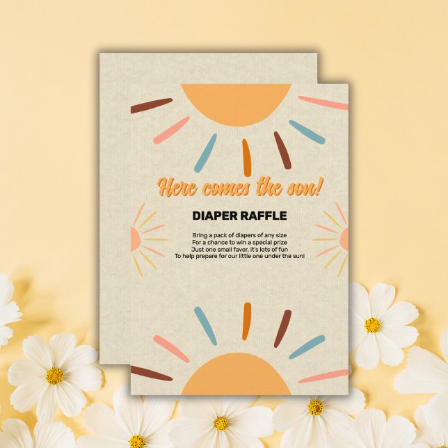 Minimalistisk hantverk Här kommer sonen Baby Showe Tilläggskort (Skapare uppladdad)