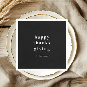Minimalistisk Happy thanksgiving-Personlig Pappersservett