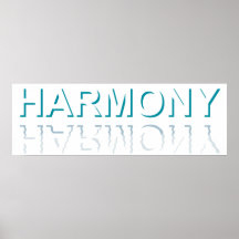 Minimalistisk HARMONI Textvattenreflektion & Skugg