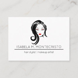 Minimalistisk hårstylist visitkort