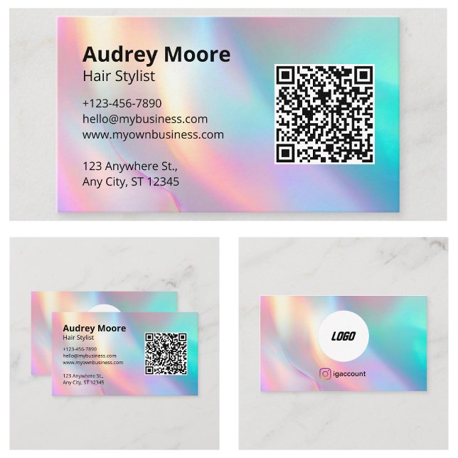 Minimalistisk hårstylist visitkort (Minimalist Hair Stylist Business Card
)